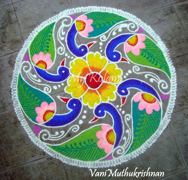 rangoli design by vani muthukrishnan 6