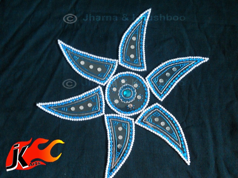 kundan rangoli design by jk arts 8