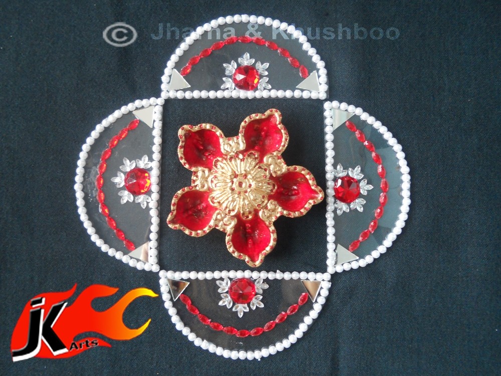 kundan rangoli design by jk arts 9