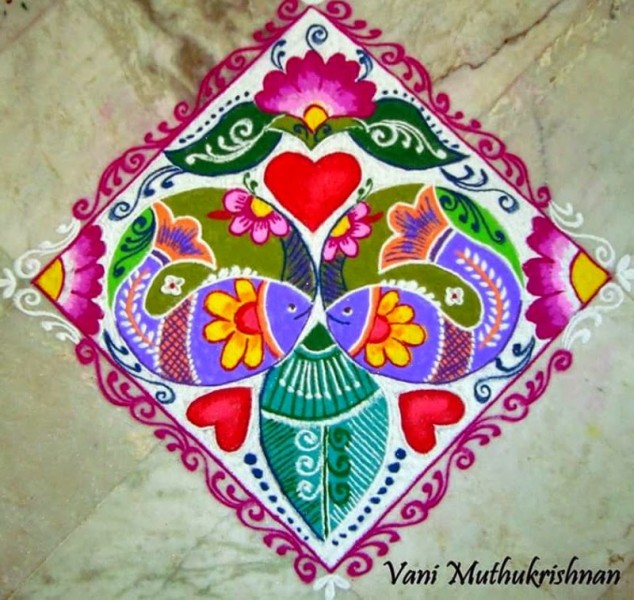 rangoli design by vani muthukrishnan 9