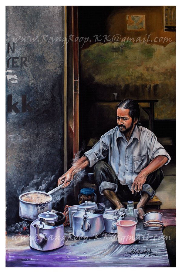 12 portrait rangoli art painting cook kartik khadatkar