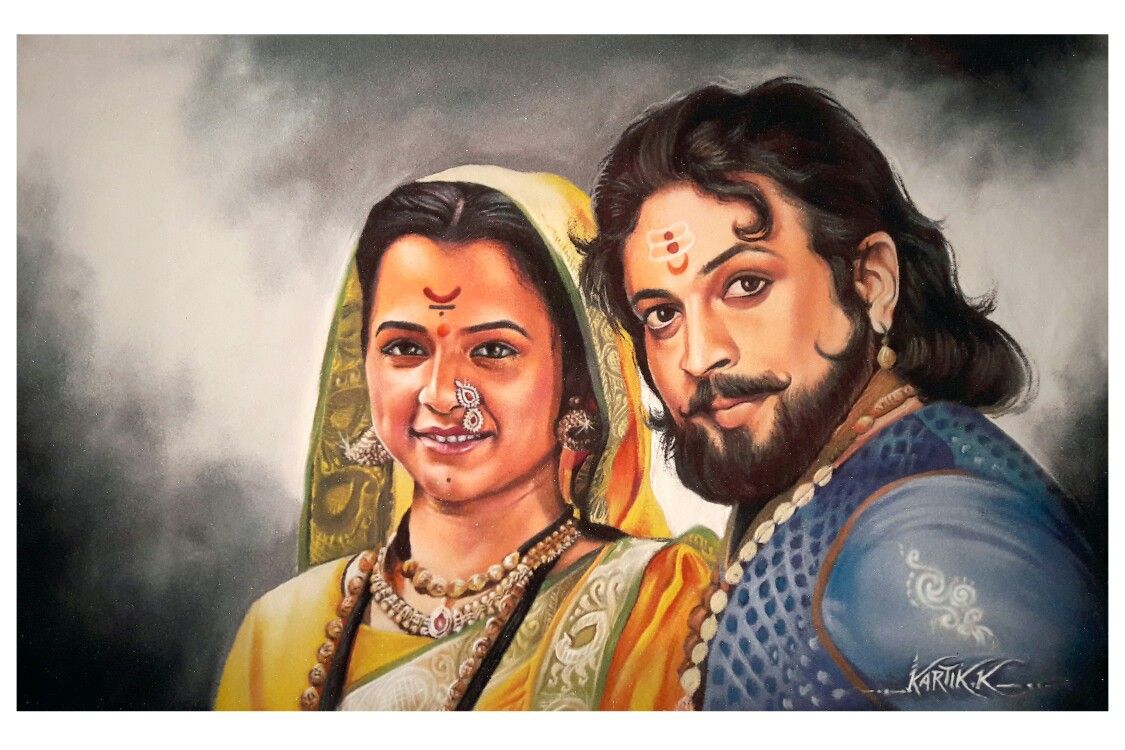 8 portrait rangoli art painting woman man kartik khadatkar