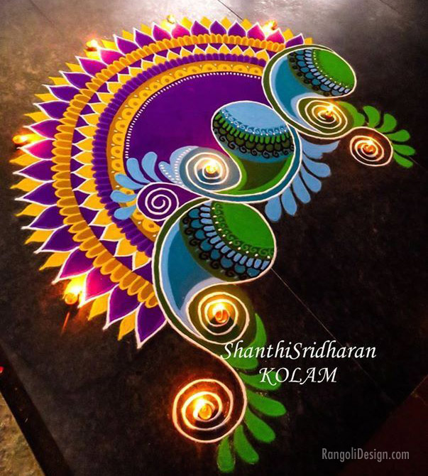 diwali rangoli design shanti sridharan