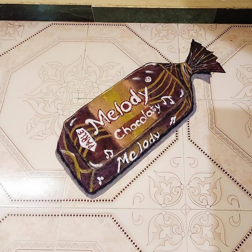 3d sand art rangoli design melody by aparna patil shiral