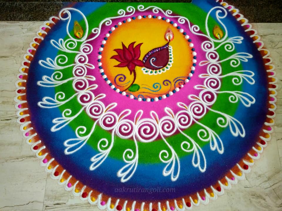 mandala rangoli design floral by aakruti