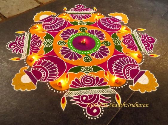 10 pongal rangoli design by shanthi sridharan