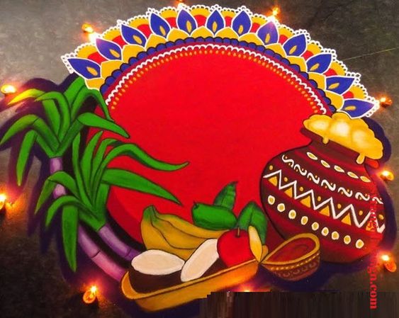 12 pongal rangoli design