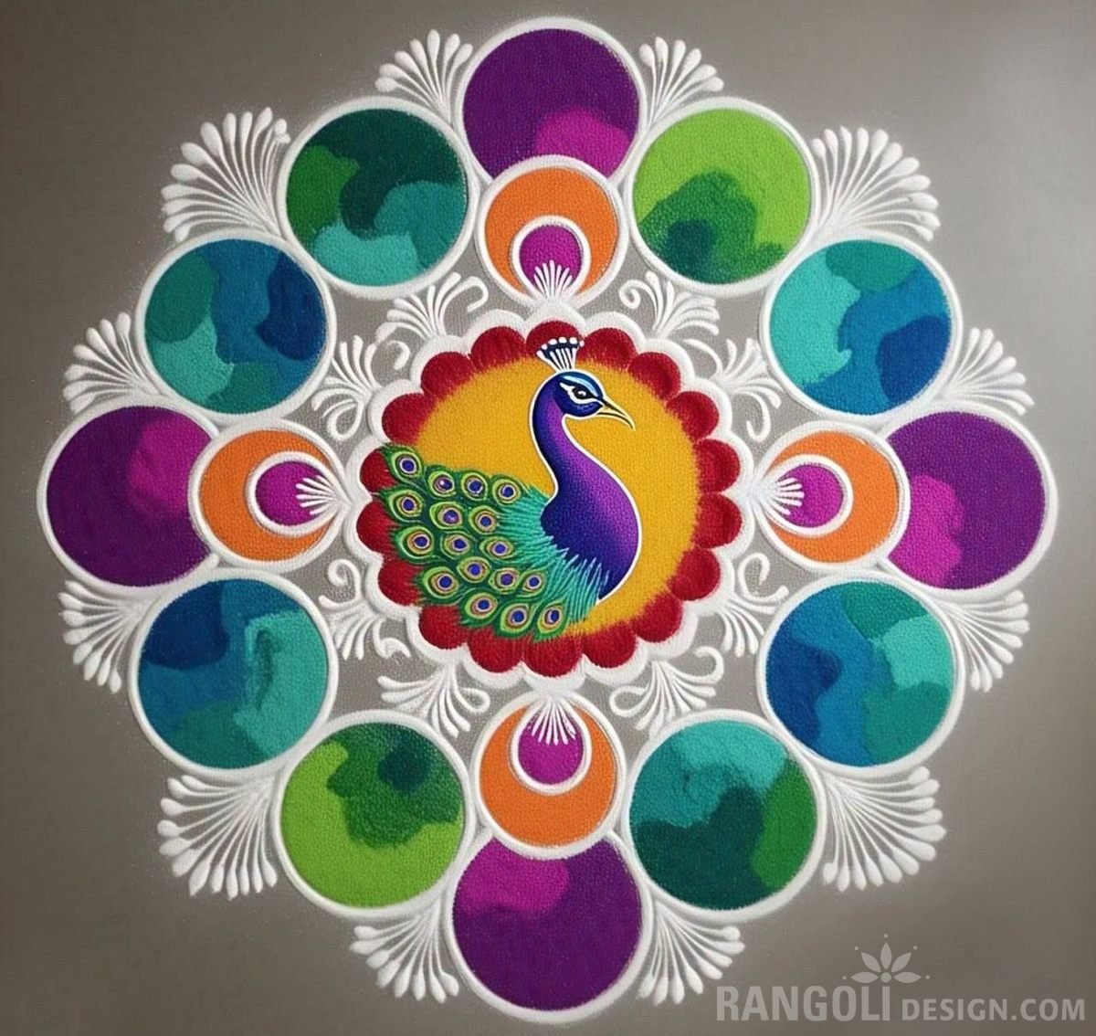 best peacock rangoli design idea ai 4