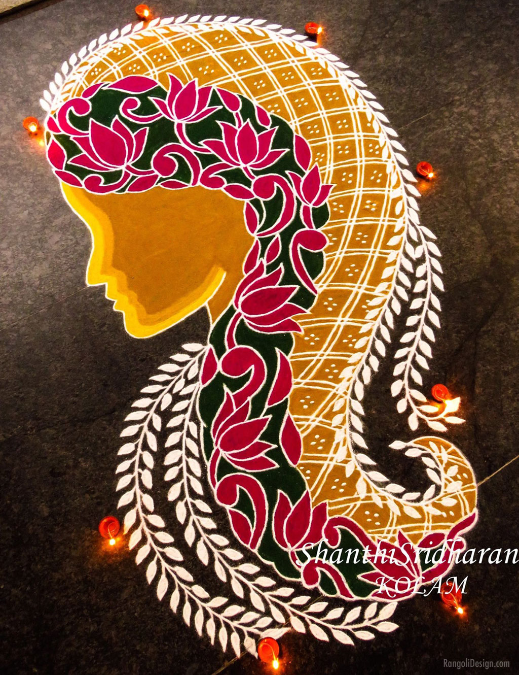 rangoli design competition woman shanthi sridharan