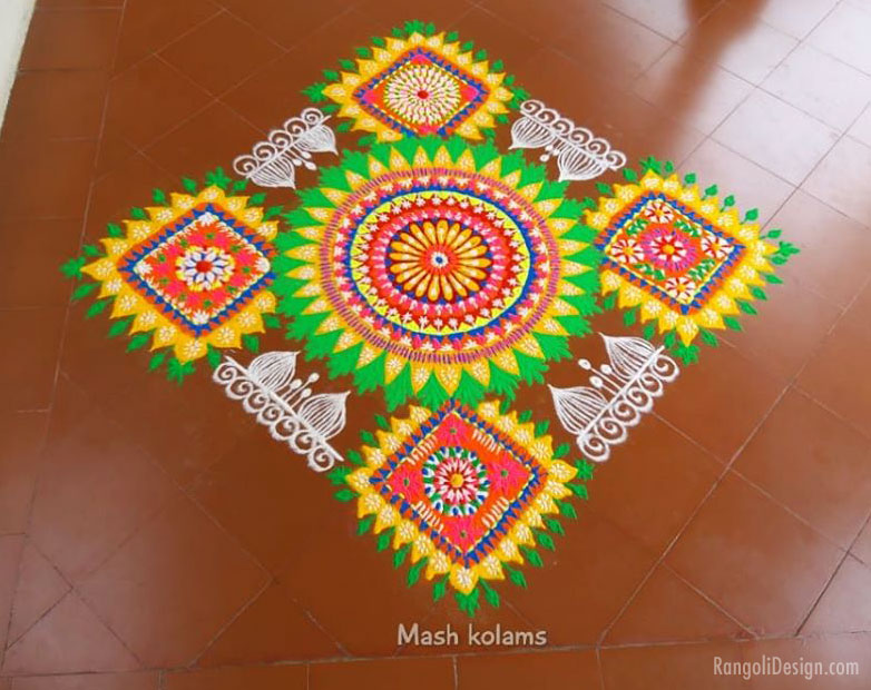 rangoli design mash maheswari