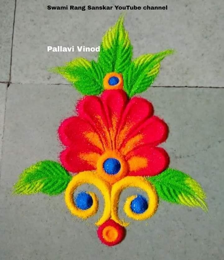 10 rangoli design pink flower pallavi vinod