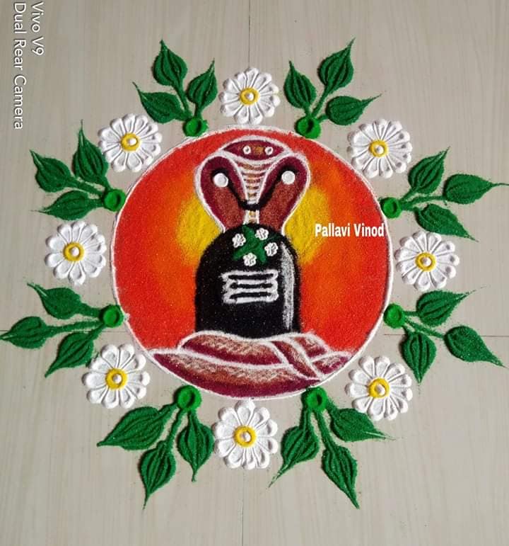 12 rangoli design colorful shiva pallavi vinod