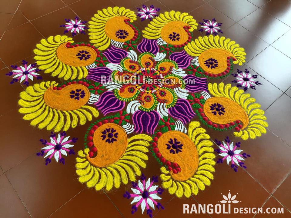 rangoli design mango by mash 2