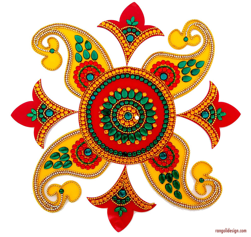 kundan rangoli design kala nirmana